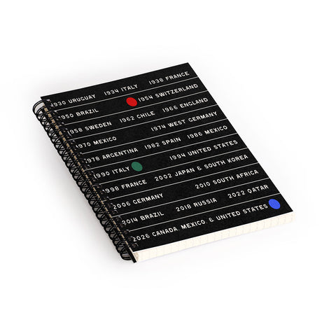 Society6 Design Studio World Cup Since 1930 Spiral Notebook