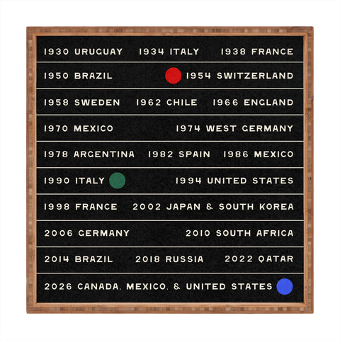 Society6 Design Studio World Cup Since 1930 Square Tray