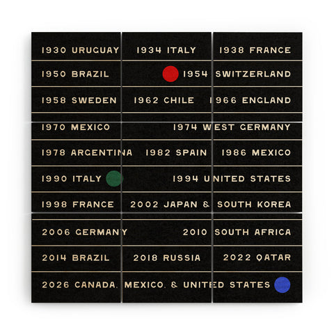 Society6 Design Studio World Cup Since 1930 Wood Wall Mural
