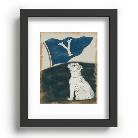 Society6 Design Studio Y Pennant Bulldog Recessed Framing Rectangle