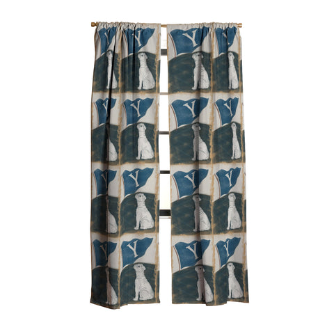 Society6 Design Studio Y Pennant Bulldog Blackout Window Curtain
