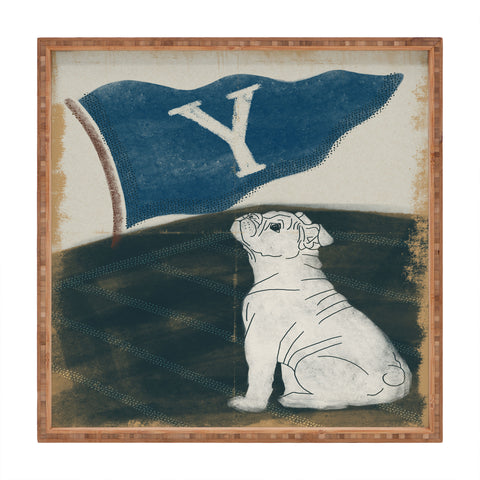 Society6 Design Studio Y Pennant Bulldog Square Tray