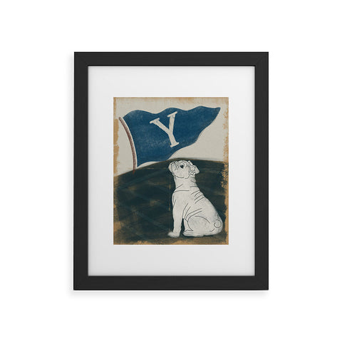 Society6 Design Studio Y Pennant Bulldog Framed Art Print