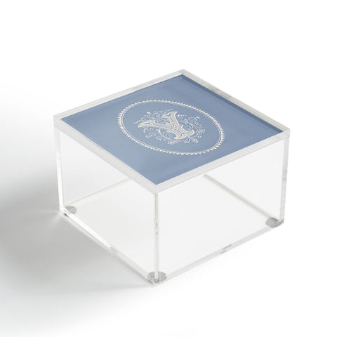 Society6 Design Studio Yale Monogram Pale Acrylic Box