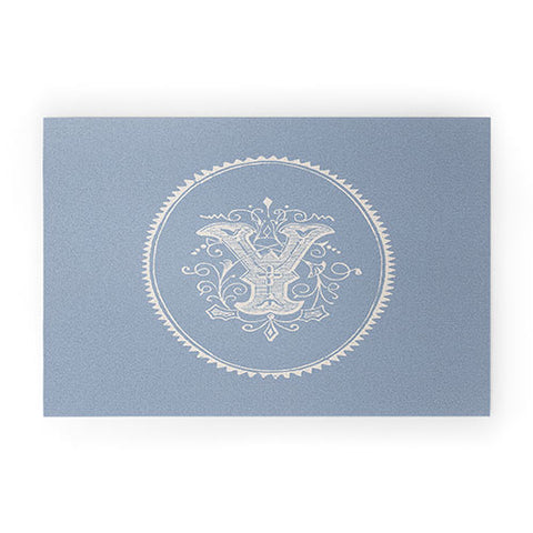 Society6 Design Studio Yale Monogram Pale Welcome Mat