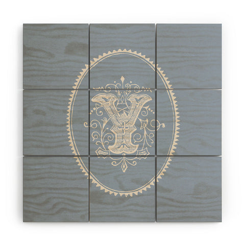 Society6 Design Studio Yale Monogram Pale Wood Wall Mural
