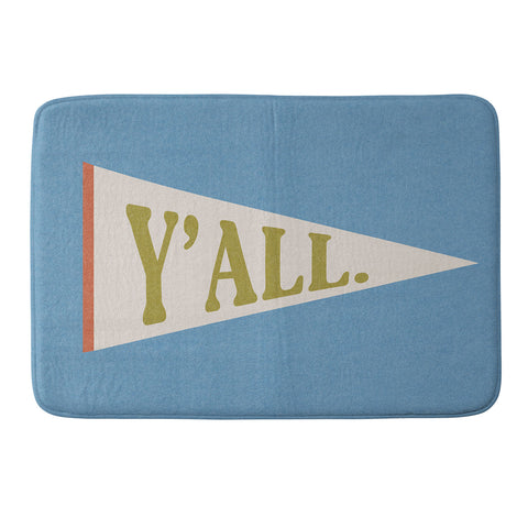 Society6 Design Studio Yall Pennant Memory Foam Bath Mat
