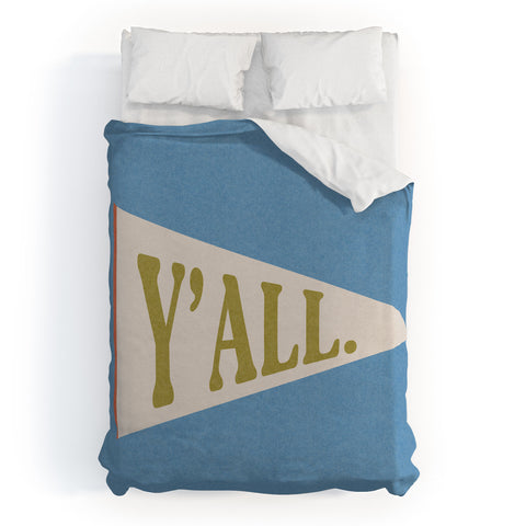 Society6 Design Studio Yall Pennant Duvet Cover