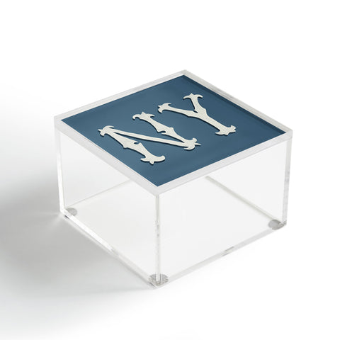 Society6 Design Studio Yonkers NY Blue Acrylic Box