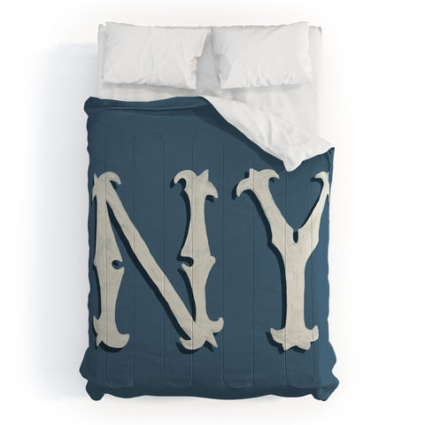 Society6 Design Studio Yonkers NY Blue Comforter