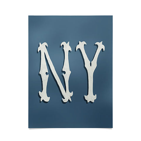 Society6 Design Studio Yonkers NY Blue Poster