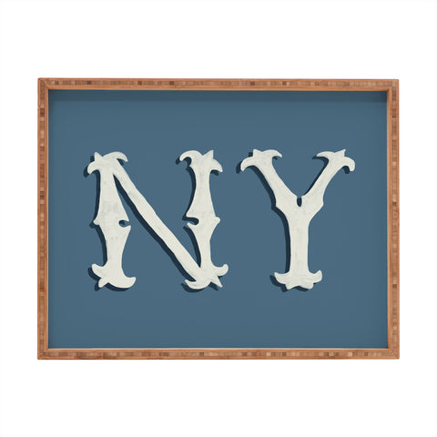 Society6 Design Studio Yonkers NY Blue Rectangular Tray