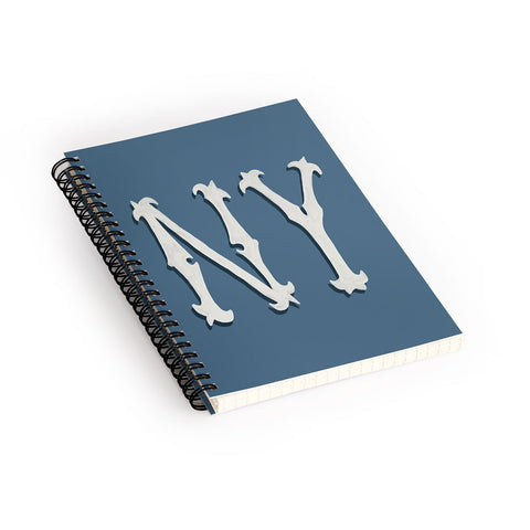 Society6 Design Studio Yonkers NY Blue Spiral Notebook