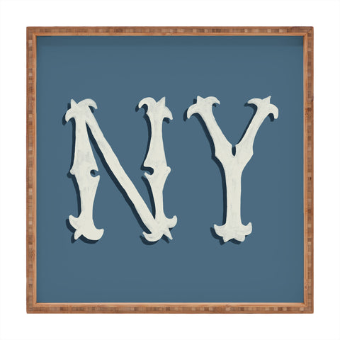 Society6 Design Studio Yonkers NY Blue Square Tray