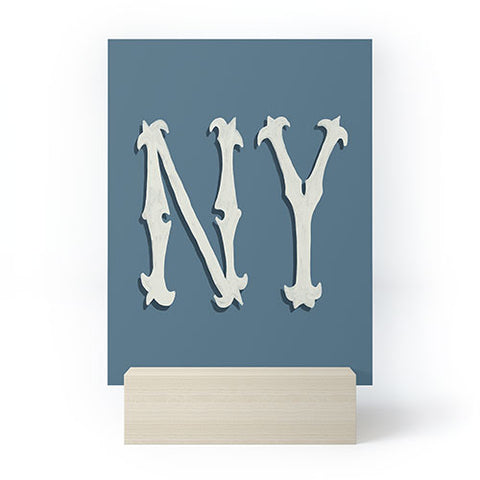 Society6 Design Studio Yonkers NY Blue Mini Art Print