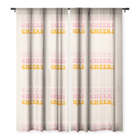 socoart cheers cheers cheers Sheer Window Curtain