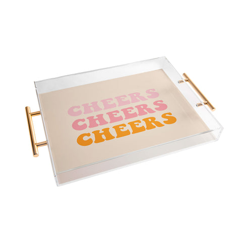 socoart cheers cheers cheers Acrylic Tray