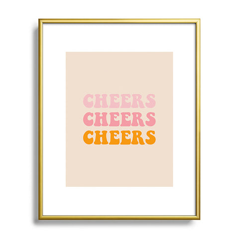 socoart cheers cheers cheers Metal Framed Art Print