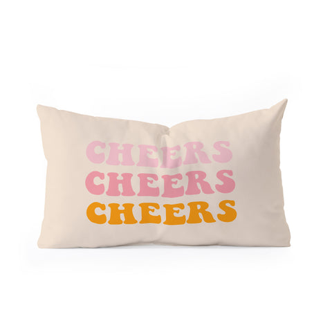 socoart cheers cheers cheers Oblong Throw Pillow