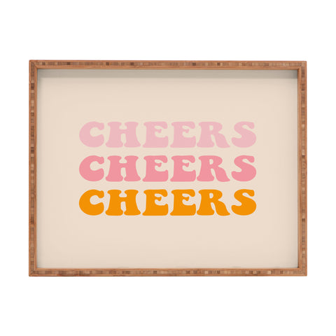 socoart cheers cheers cheers Rectangular Tray