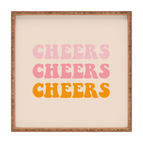 socoart cheers cheers cheers Square Tray