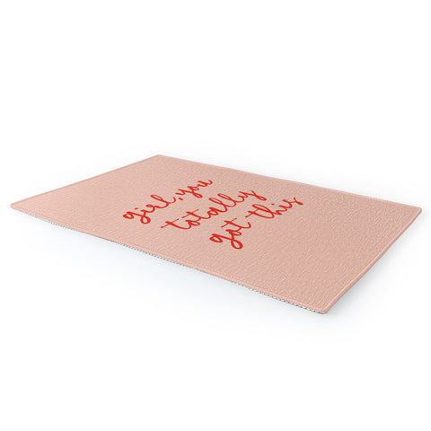 socoart Girl you totally got this Area Rug