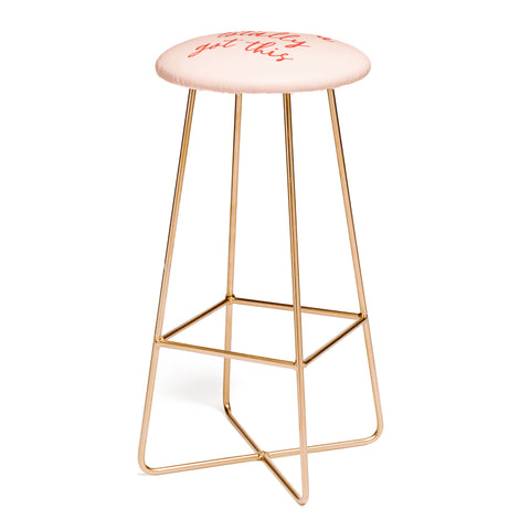 socoart Girl you totally got this Bar Stool
