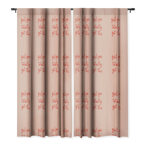 socoart Girl you totally got this Blackout Window Curtain
