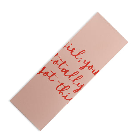 socoart Girl you totally got this Yoga Mat