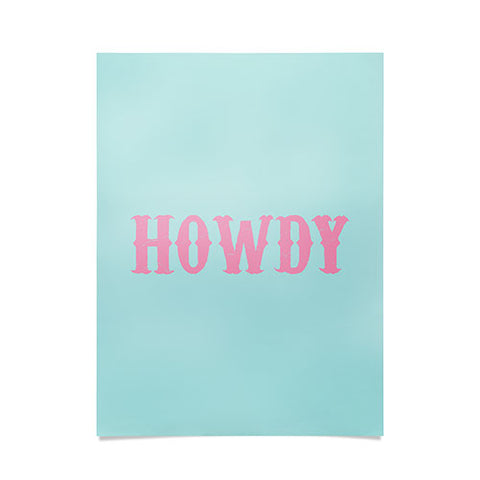 socoart HOWDY blue pink Poster