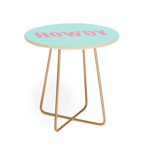 socoart HOWDY blue pink Round Side Table