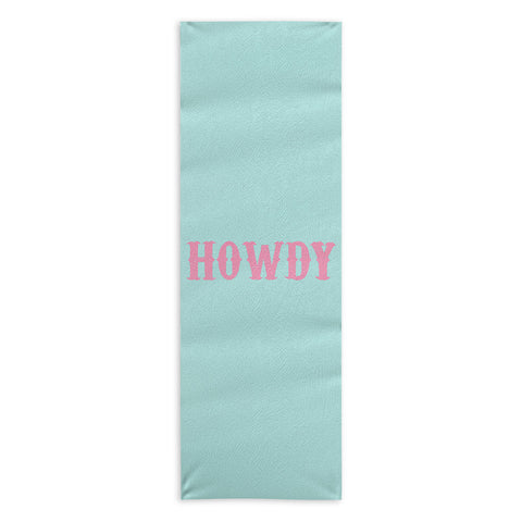 socoart HOWDY blue pink Yoga Towel
