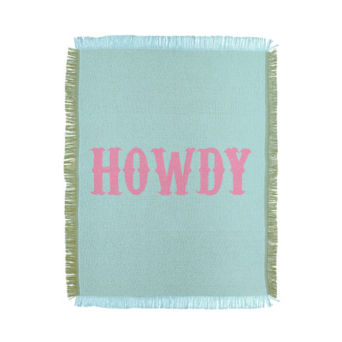socoart HOWDY blue pink Throw Blanket