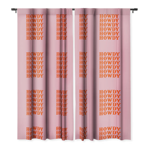 socoart howdy howdy howdy Blackout Window Curtain