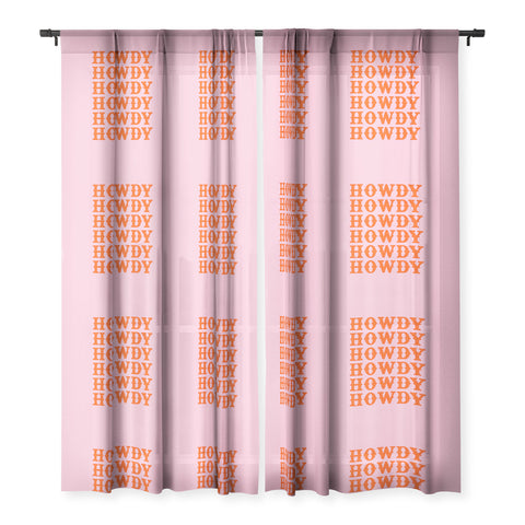socoart howdy howdy howdy Sheer Window Curtain
