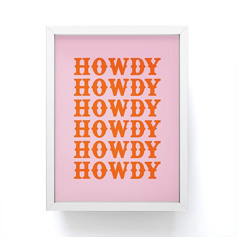 socoart howdy howdy howdy Framed Mini Art Print