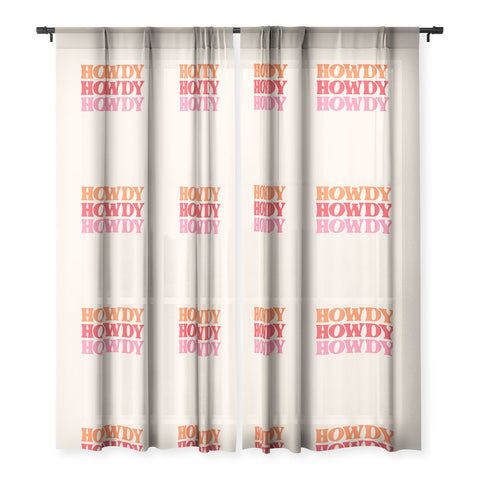 socoart Howdy I Sheer Window Curtain