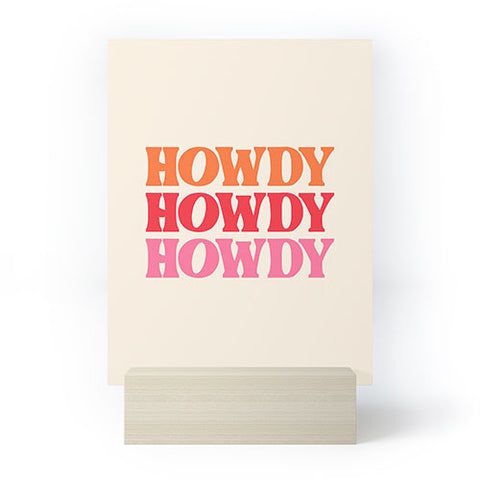 socoart Howdy I Mini Art Print