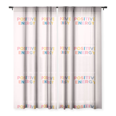 socoart positive energy I Sheer Window Curtain