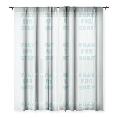 socoart Pray For Surf I Sheer Window Curtain