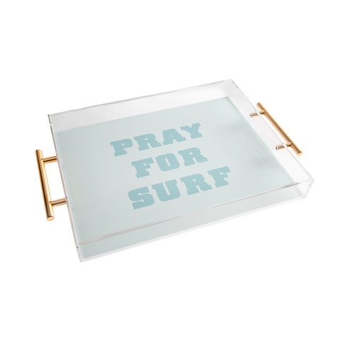 socoart Pray For Surf I Acrylic Tray