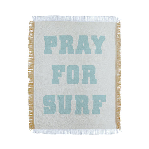 socoart Pray For Surf I Throw Blanket