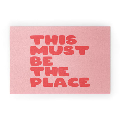 socoart This Must Be The Place II Welcome Mat