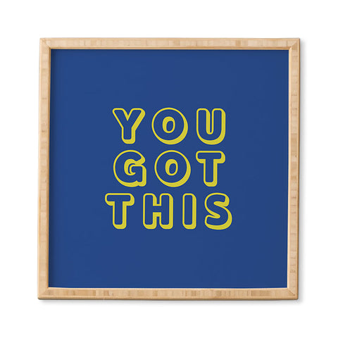 socoart You Got This Blue Framed Wall Art