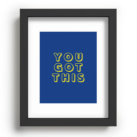 socoart You Got This Blue Recessed Framing Rectangle