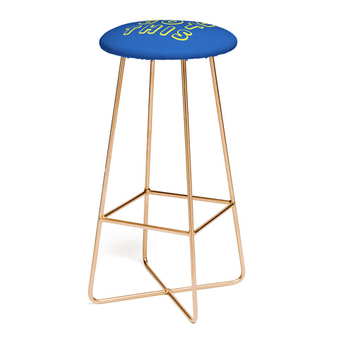 socoart You Got This Blue Bar Stool