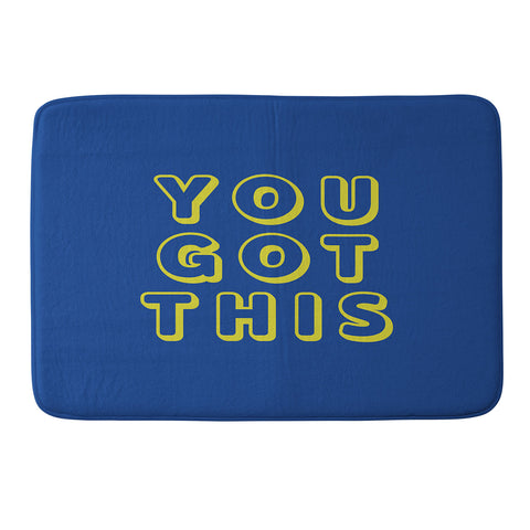 socoart You Got This Blue Memory Foam Bath Mat