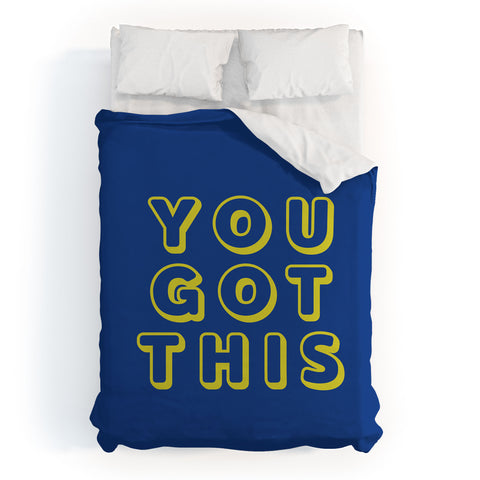 socoart You Got This Blue Duvet Cover