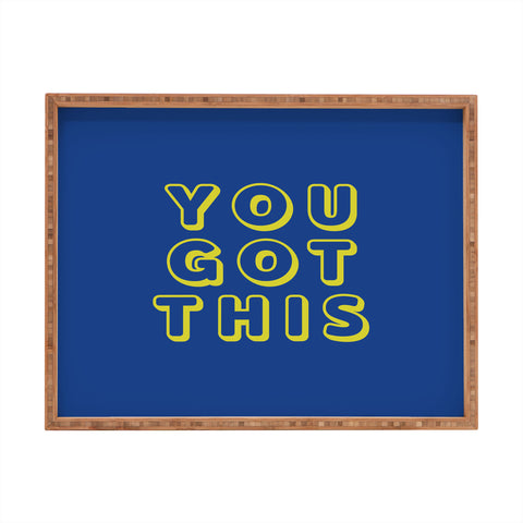 socoart You Got This Blue Rectangular Tray