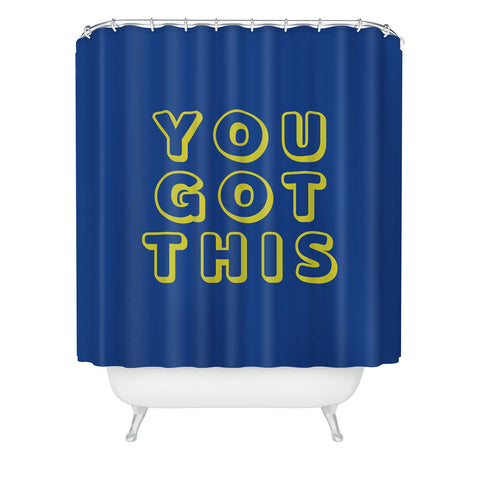 socoart You Got This Blue Shower Curtain